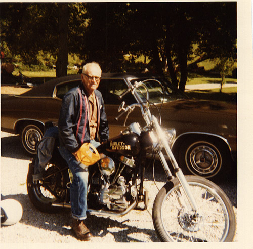 Pappy on a Harley